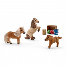 Купить schleich фигурка набор семья шотландского пони мини 41432