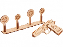 Купить wood trick 3d-пазл пистолет-резинкострел с мишенями 1234-10