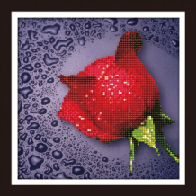 Купить color kit мозаичная картина красная роза 80209