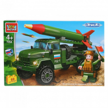 Купить город мастеров армия: зил-131 с ракетой (68 деталей) 7058-kk