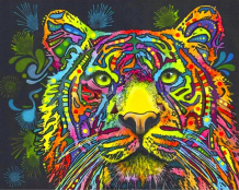 Купить color kit картина со стразами акварельный тигр ck004