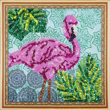 Купить color kit картина из пайеток экзотический фламинго cmd008