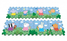 Купить игровой коврик свинка пеппа (peppa pig) пазл пеппа и друзья (8 сегментов) 30130