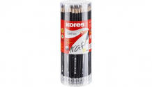 Купить kores карандаш чернографитный трехгранный hb с ластиком 72 шт. 246166