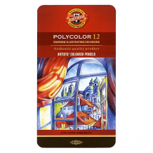 Купить koh-i-noor набор карандашей цветных polycolor 12 цветов 3822/12 3822/12