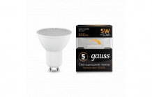 Купить светильник gauss лампа диммируемая led mr16 gu10-dim 5w 500lm 3000k 101506105-d
