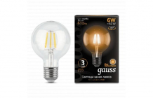 Купить светильник gauss лампа filament led g95 e27 6w 630lm 2700k 105802106