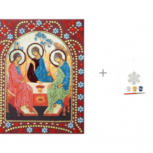 Купить color kit картина с стразами святая троица и комплект для творчества ёлочные украшения снежинка вв1659 