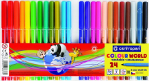 Купить фломастеры centropen трехгранные смываемые colour world pastel 24 цвета 7 7550 2484/7 7550 2401