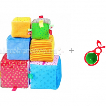 Купить развивающая игрушка мякиши умные кубики и погремушка груша 