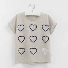 Купить kaftan футболка для девочки сердца 346469
