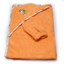 Купить лес текстиль полотенце уголок с цветной окантовкой и варежкой 90х90 см umv-008