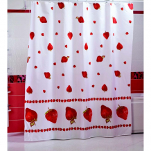Купить miranda шторы для ванн полиэстер strawberry 180х200 см mrd.01.4079