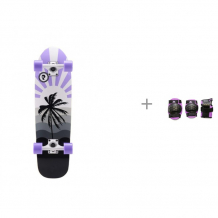 Купить plank скейтборд круизер sunset и комплект защиты pw-306 moove&fun 