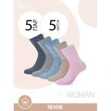 Купить minimi носки женские высокие меланжевые с широкой резинкой cotone 1203 5 пар 
