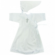 Купить папитто крестильный набор для девочки: платье и косынка 1308 1308