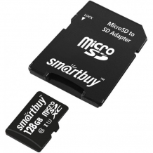 Купить smart buy карта памяти microsdxc 128gb uhs-i class 10 c адаптером sd 