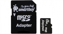 Купить smart buy карта памяти microsdxc 64gb uhs-i class 10 c адаптером sd 