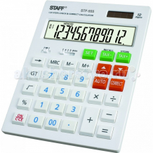 Купить staff калькулятор настольный stf-555-white 