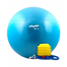 Купить starfit мяч гимнастический антивзрыв с насосом gb-102 55 см 