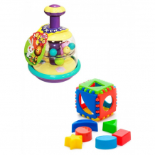 Купить развивающая игрушка тебе-игрушка юла юлька + игрушка кубик логический малый 