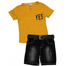 Купить verscon комплект для мальчика футболка и шорты с ремнем v4788