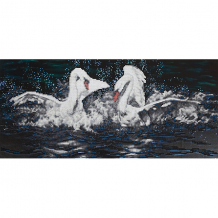 Купить алмазная мозаика фрея "белые лебеди", 53х24,5 см ( id 10022402 )