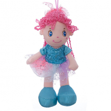 Купить мягкая кукла abtoys с розовыми волосами в голубой пачке, 20 см ( id 10308947 )
