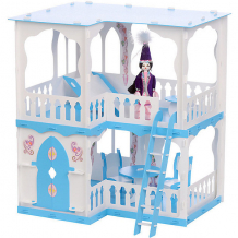 Купить кукольный домик r&c "алсу" с мебелью, бело-голубой ( id 10321445 )