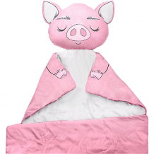 Купить плед ligra "свинка", 100x150 см, розовый ( id 10627215 )
