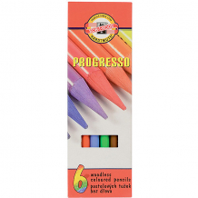Купить набор цветных карандашей koh-i-noor "progresso", 6 цветов ( id 10627300 )