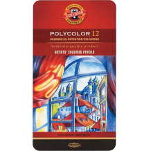 Купить набор цветных карандашей koh-i-noor "polycolor", 12 цветов ( id 10627386 )