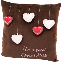 Купить мягкая игрушка orange choco&milk подушка мишка choco: сердечки ( id 10728166 )