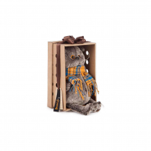 Купить мягкая игрушка budi basa кот басик в меховой шапке, 19 см ( id 10733065 )