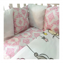 Купить комплект в кроватку эдельвейс "восточные сказки", 6 предметов, розовый ( id 11505801 )