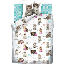 Купить детское постельное белье 1,5 сп 4 you grey kittens ( id 12342769 )