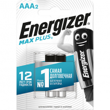 Купить батарейки алкалиновые energizer "max plus", тип ааа, 2 шт ( id 12470437 )