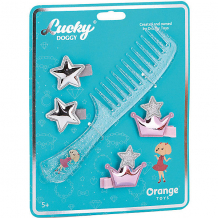 Купить набор аксессуаров для волос orange lucky doggy расчёска с пуделем ( id 12812553 )