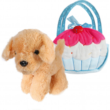 Купить мягкая игрушка fluffy family "щенок в сумочке-пирожное", 21 см, коричнево-голубая ( id 12969768 )