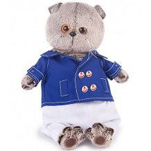 Купить мягкая игрушка budi basa кот басик в синем кителе, 30 см ( id 12977747 )
