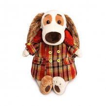 Купить мягкая игрушка budi basa собака бартоломей в пальто в клетку, 33 см ( id 12977808 )