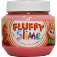 Купить слайм monster's slime fluffy красный с ароматом клубники, 250 мл ( id 13451929 )