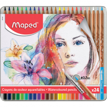 Купить акварельные карандаши maped artist с кисточкой, 24 цвета ( id 14619409 )
