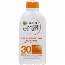 Купить солнцезащитное молочко для лица и тела garnier ambre solaire spf 30, 200 мл ( id 15521588 )