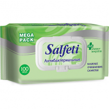 Купить влажные антибактериальные салфетки salfeti №100, с клапаном ( id 15838388 )