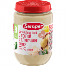 Купить пюре semper картофельное пюре с сёмгой в сливочном соусе с 9 мес, 12 шт х 190 г ( id 16041753 )