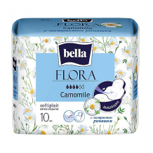 Купить прокладки bella flora camomile с экстрактом ромашки, 4 капли, 10 шт ( id 16177352 )