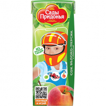 Купить сок сады придонья яблоко персик с мякотью с 5 мес, 27 шт по 200 г ( id 16361090 )
