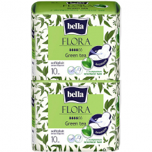 Купить прокладки bella flora green tea с экстрактом зеленого чая, 4 капли, 20 шт ( id 16972553 )