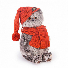 Купить одежда для мягкой игрушки budi basa оранжевая вязаная шапка и шарф, 25 см ( id 17063228 )